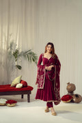 Maroon Noor Anarkali