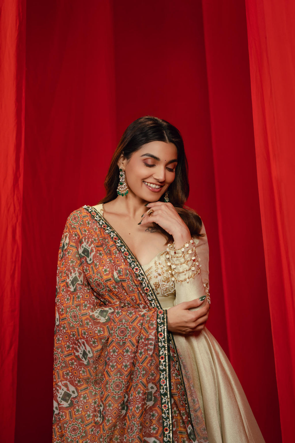 Patola Grace Ivory Anarkali