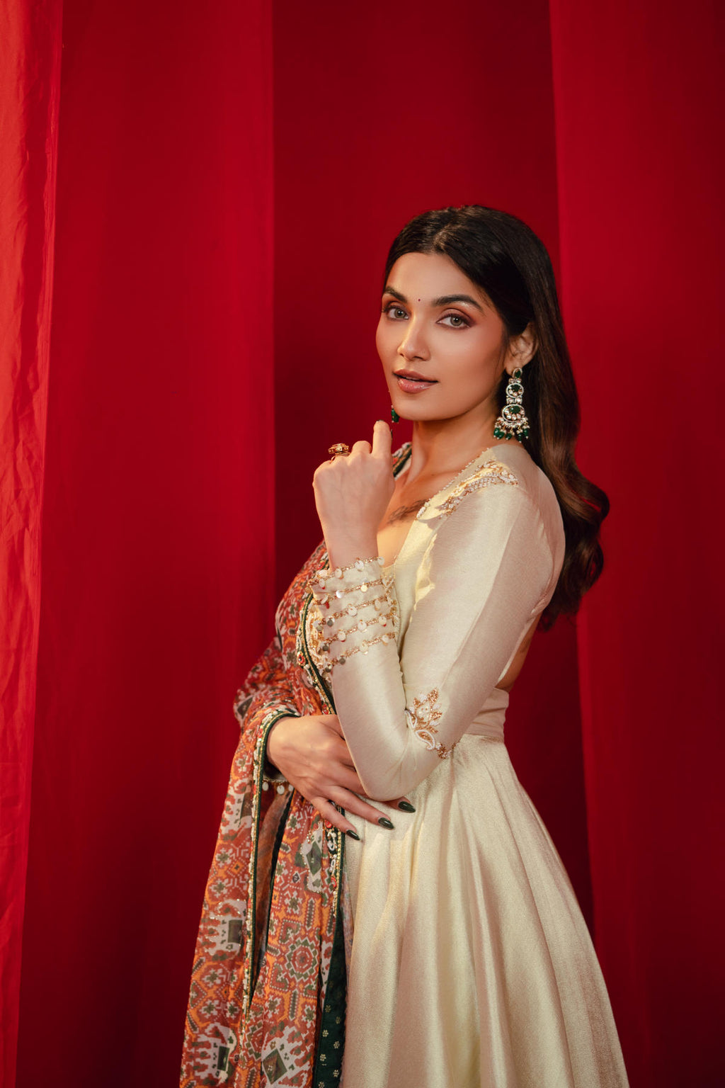Patola Grace Ivory Anarkali