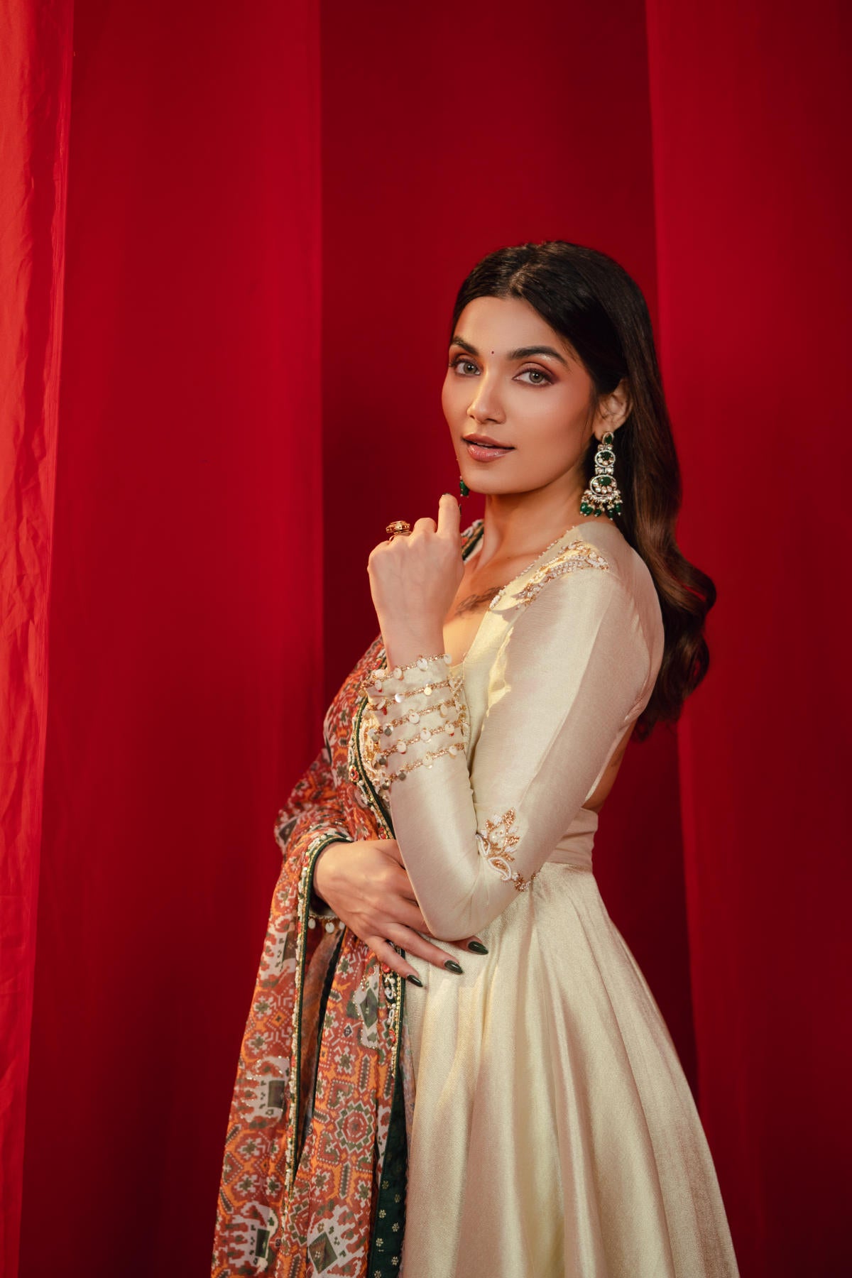 Patola Grace Ivory Anarkali