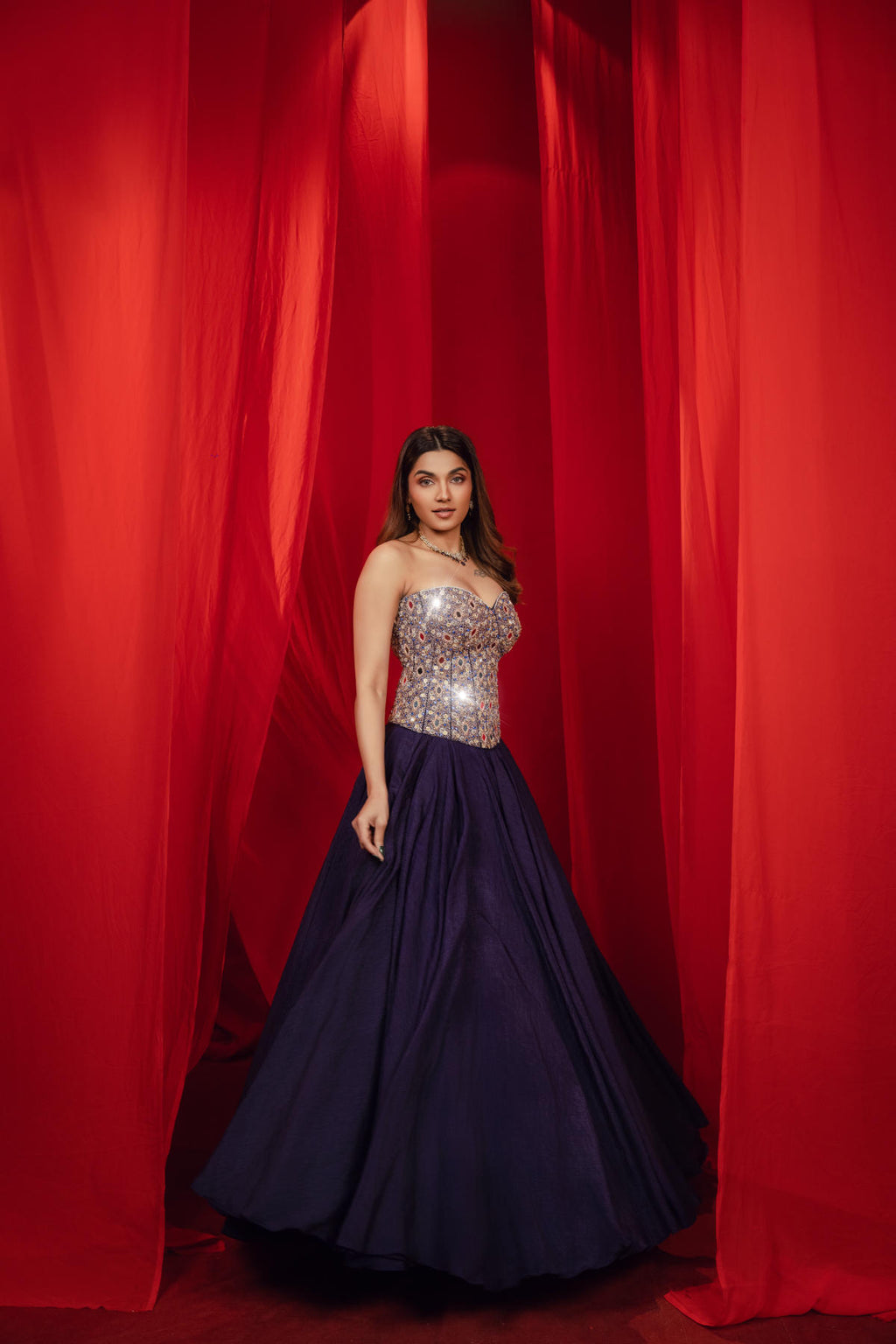Deep Purple Statement Lehenga Set