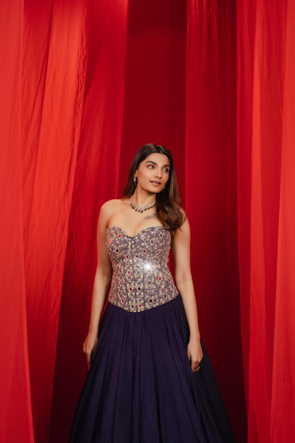 Deep Purple Statement Lehenga Set