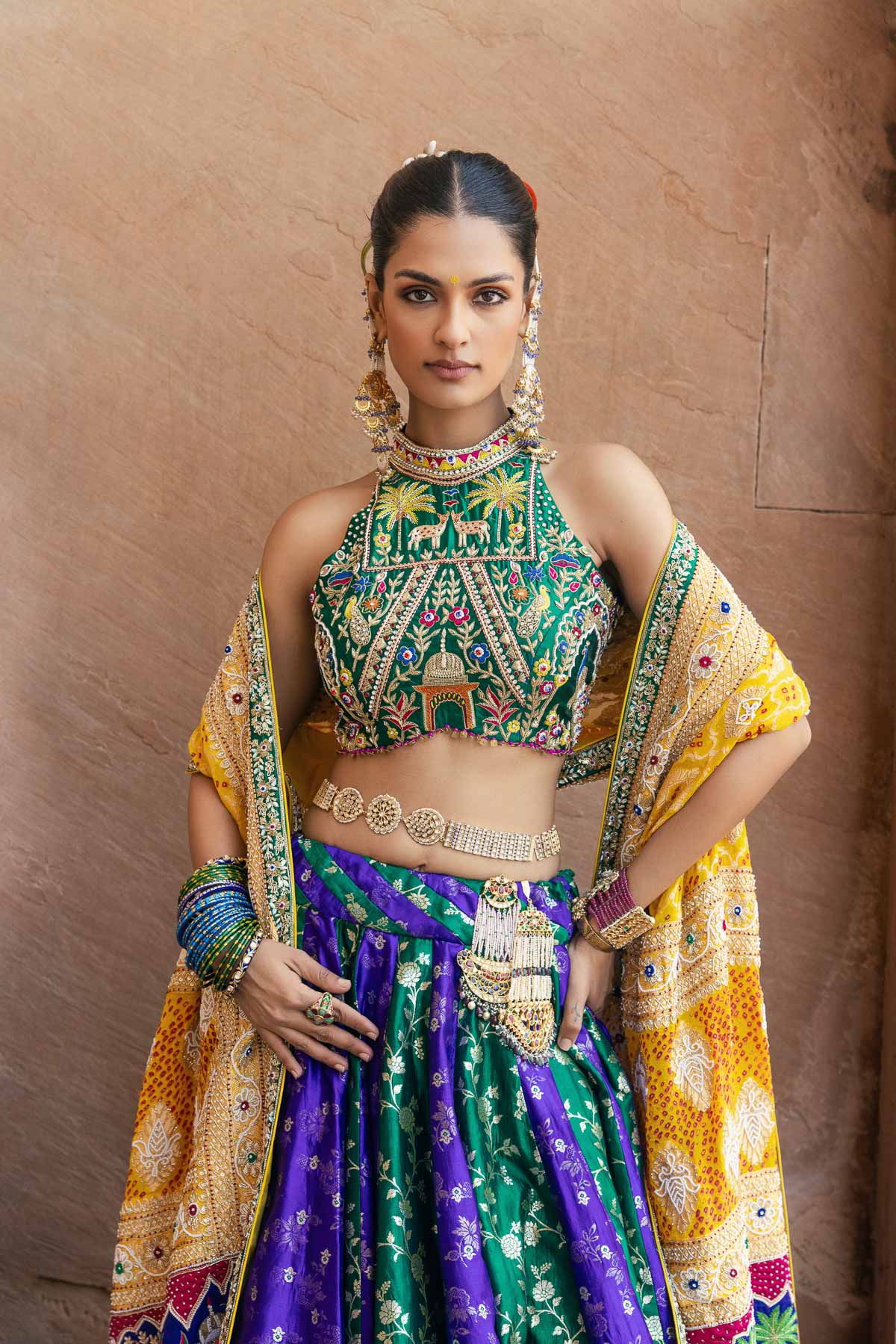 Balam Kesari Lehenga Set