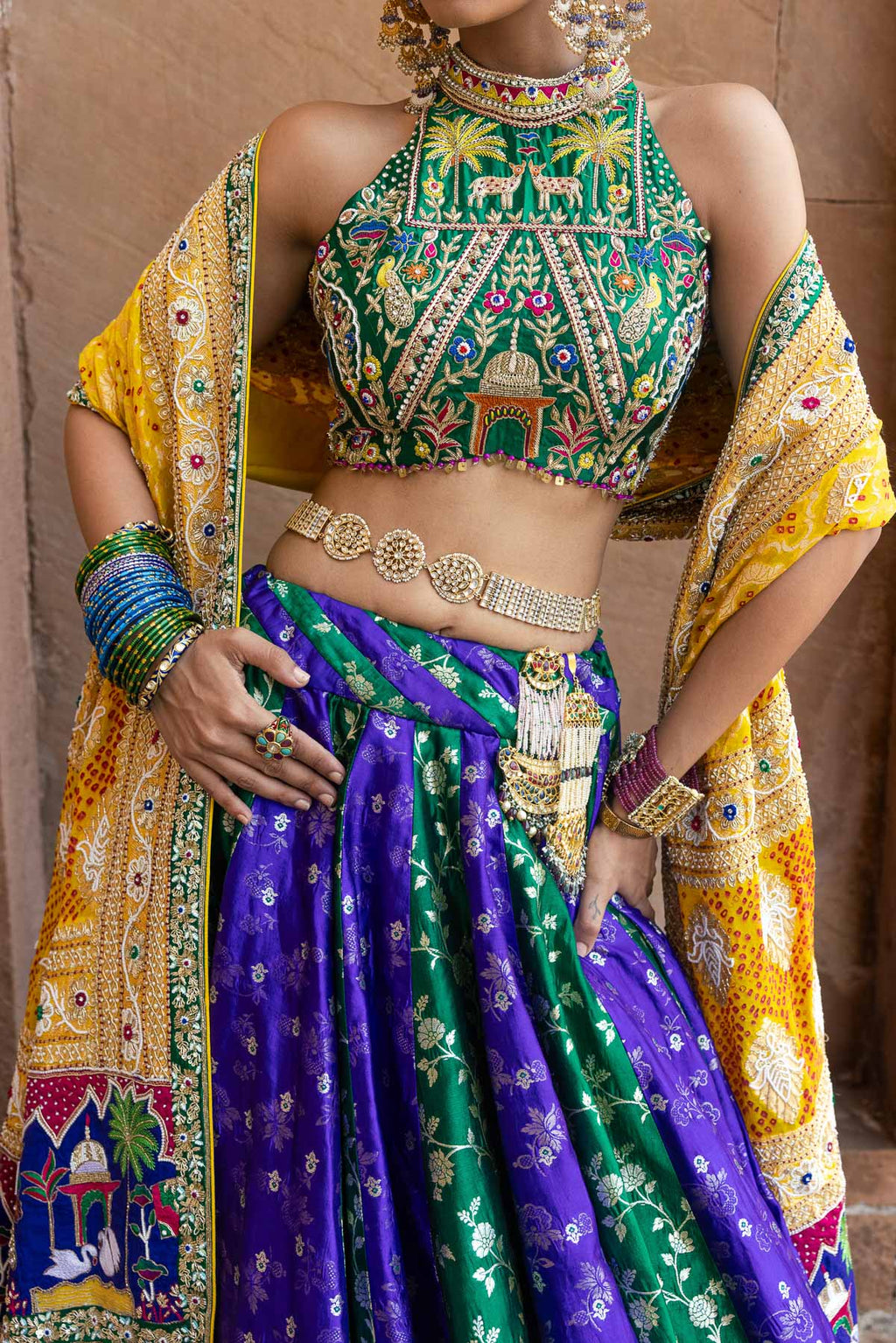Balam Kesari Lehenga Set