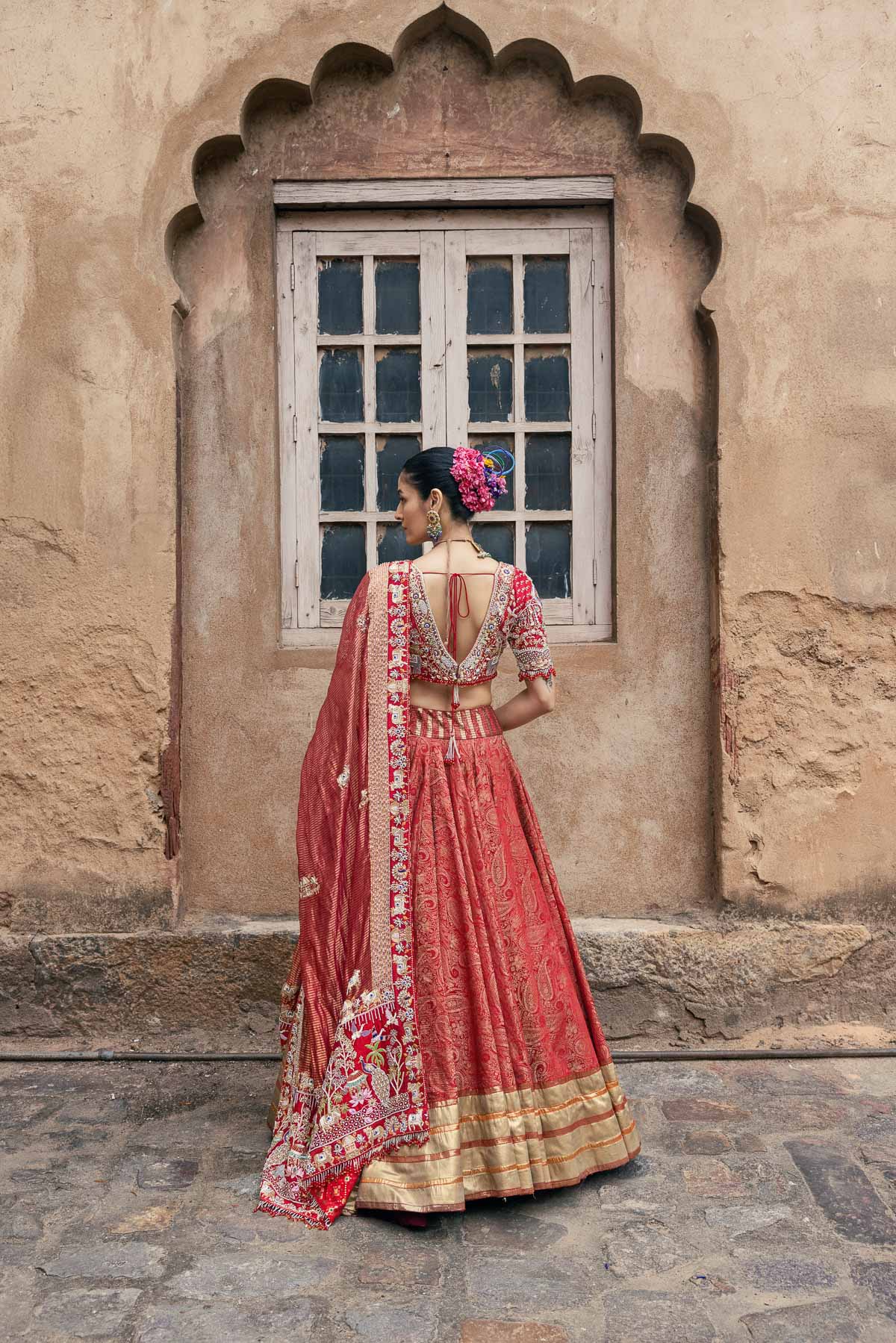 Laal Gota Lehenga Set