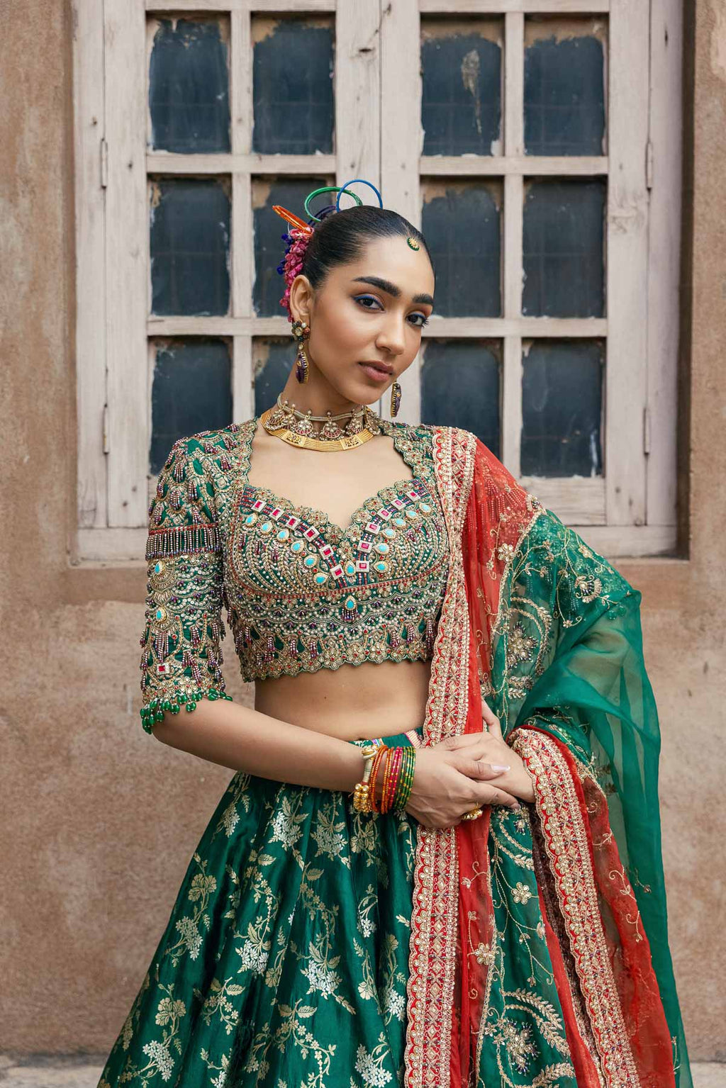 Hariyali Bandhan Lehenga Set