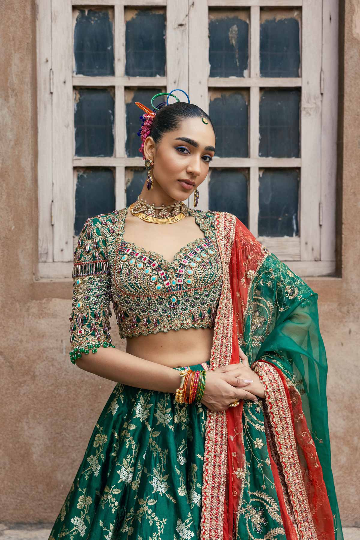 Hariyali Bandhan Lehenga Set