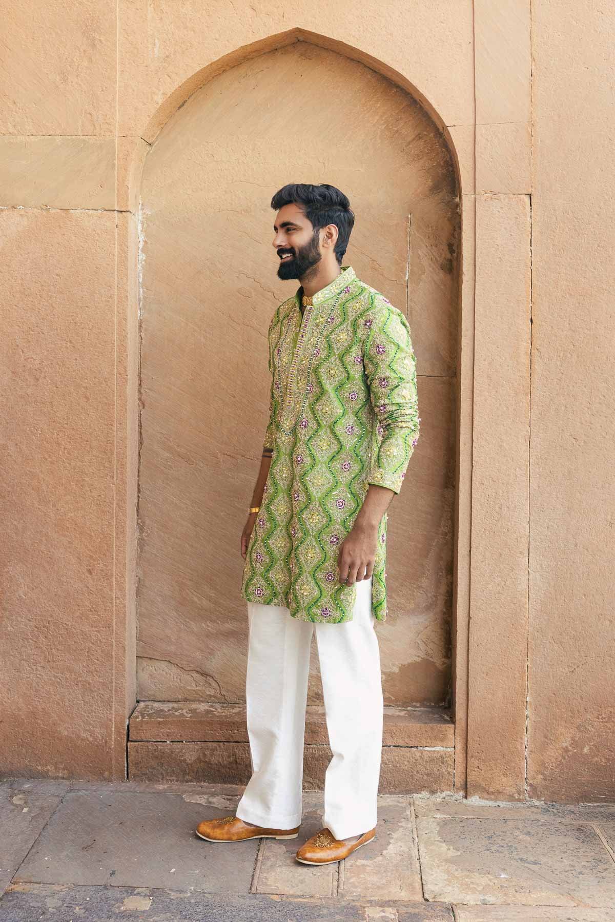 Kesari Pista Kurta Set