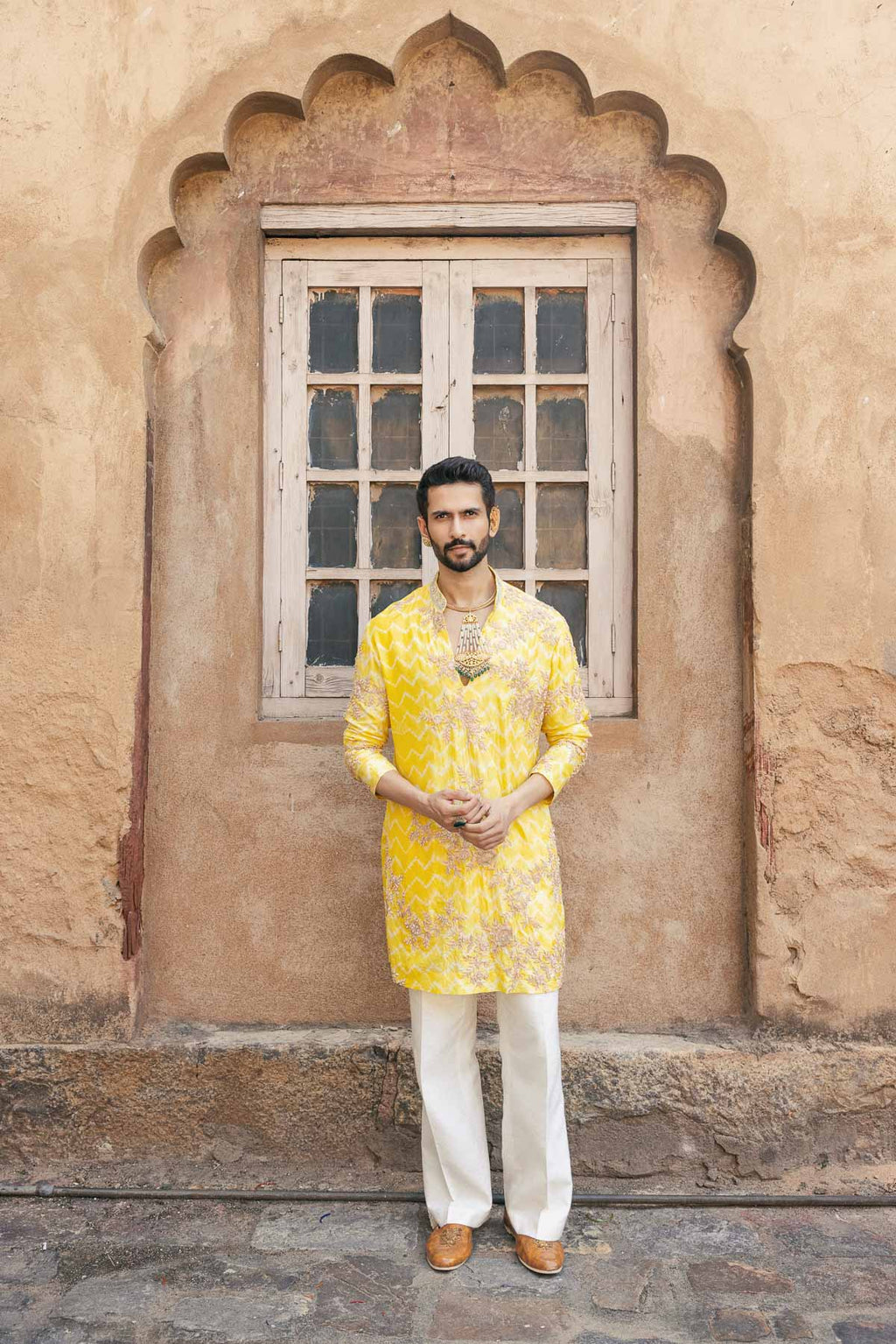 Peela cola Kurta Set