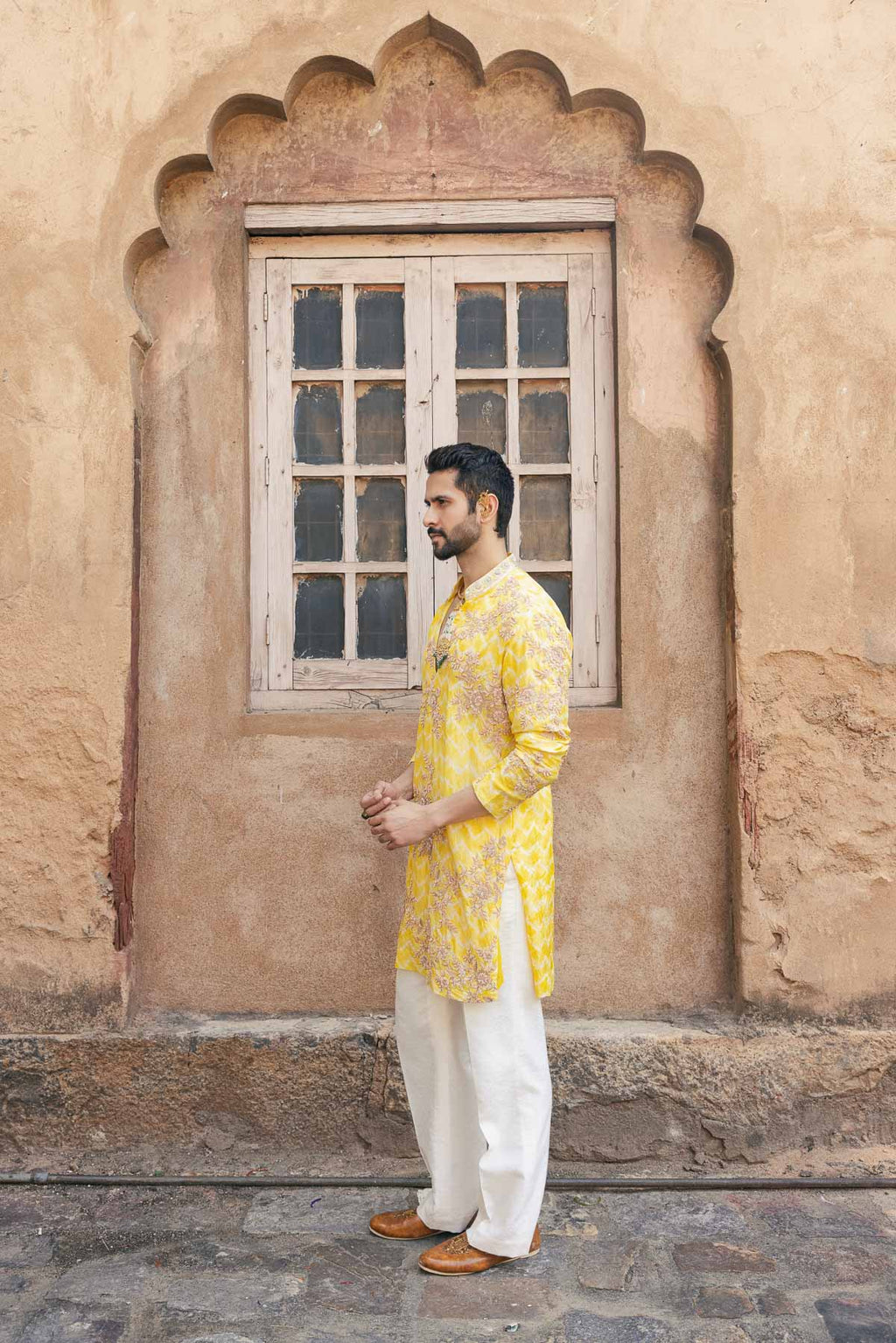 Peela cola Kurta Set