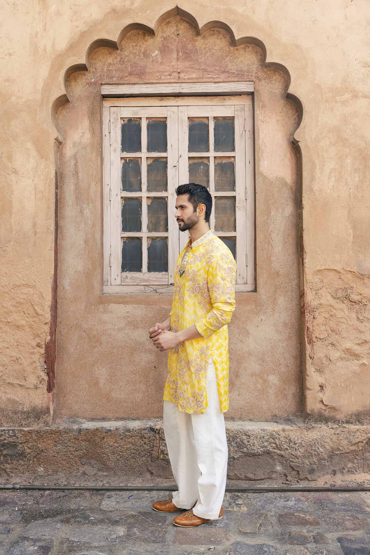 Peela cola Kurta Set