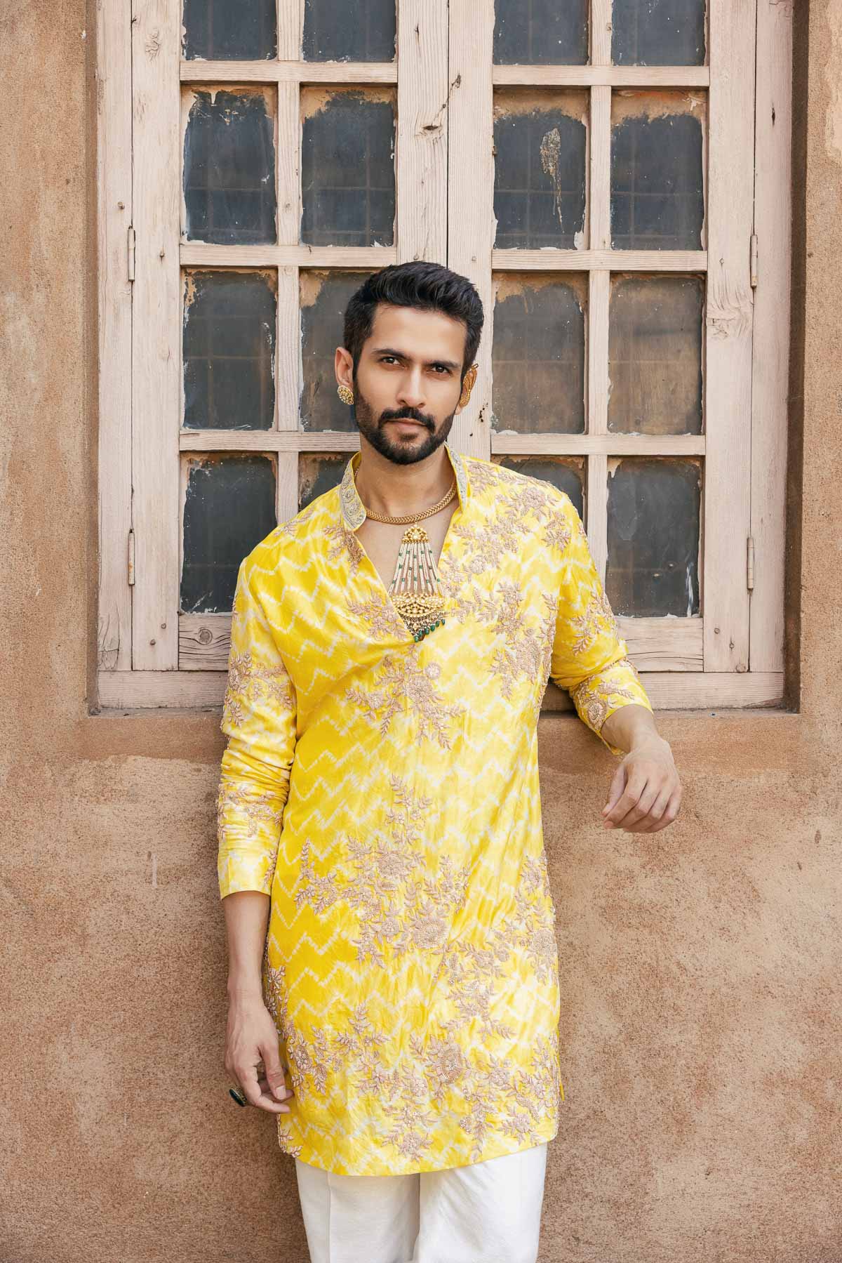 Peela cola Kurta Set