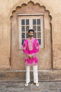Gulabi Leher Kurta Set